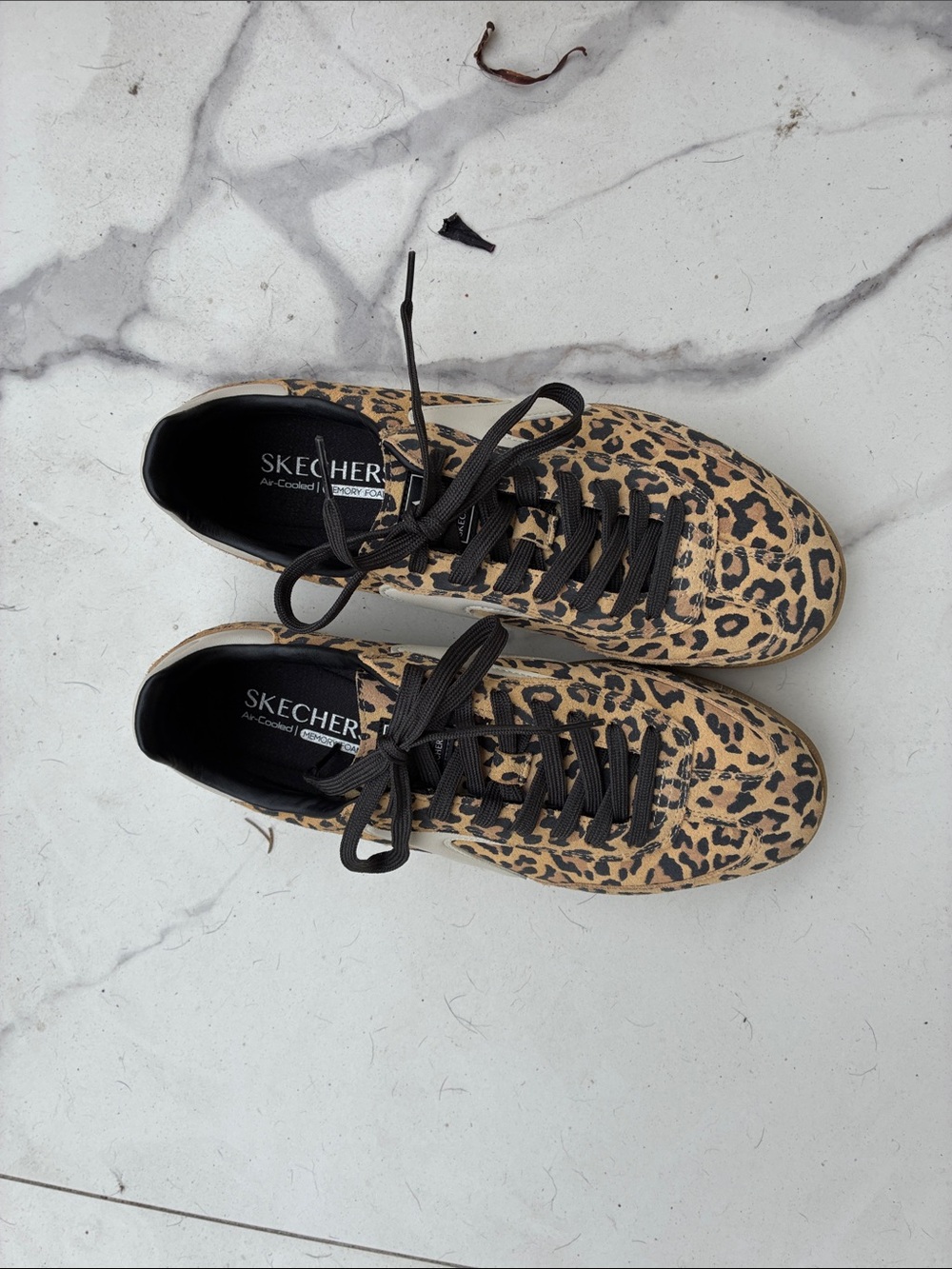Skechers- Leopard Print Black & Tan Women’s Sneakers - Picture 5 of 5